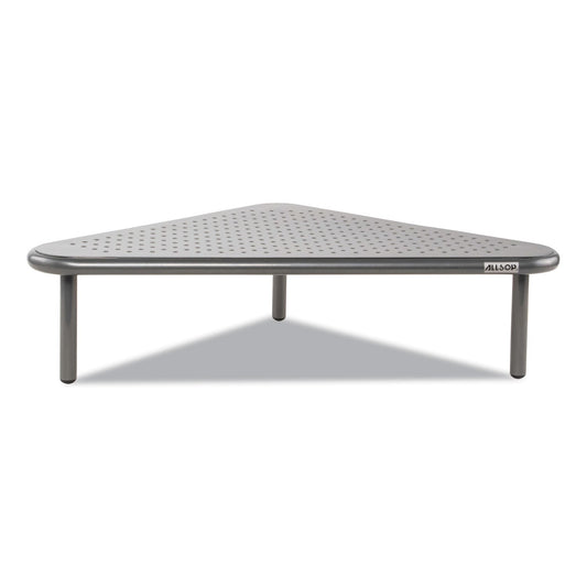 Allsop Metal Art Corner Stand, 20" x 11.5" x 5", Pewter, Supports 40 lbs