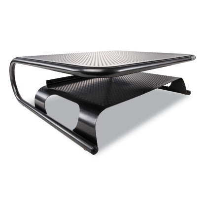 Allsop Metal Art Printer and Monitor Stand Plus, 18" x 13.5" x 6", Black, Supports 50 lbs