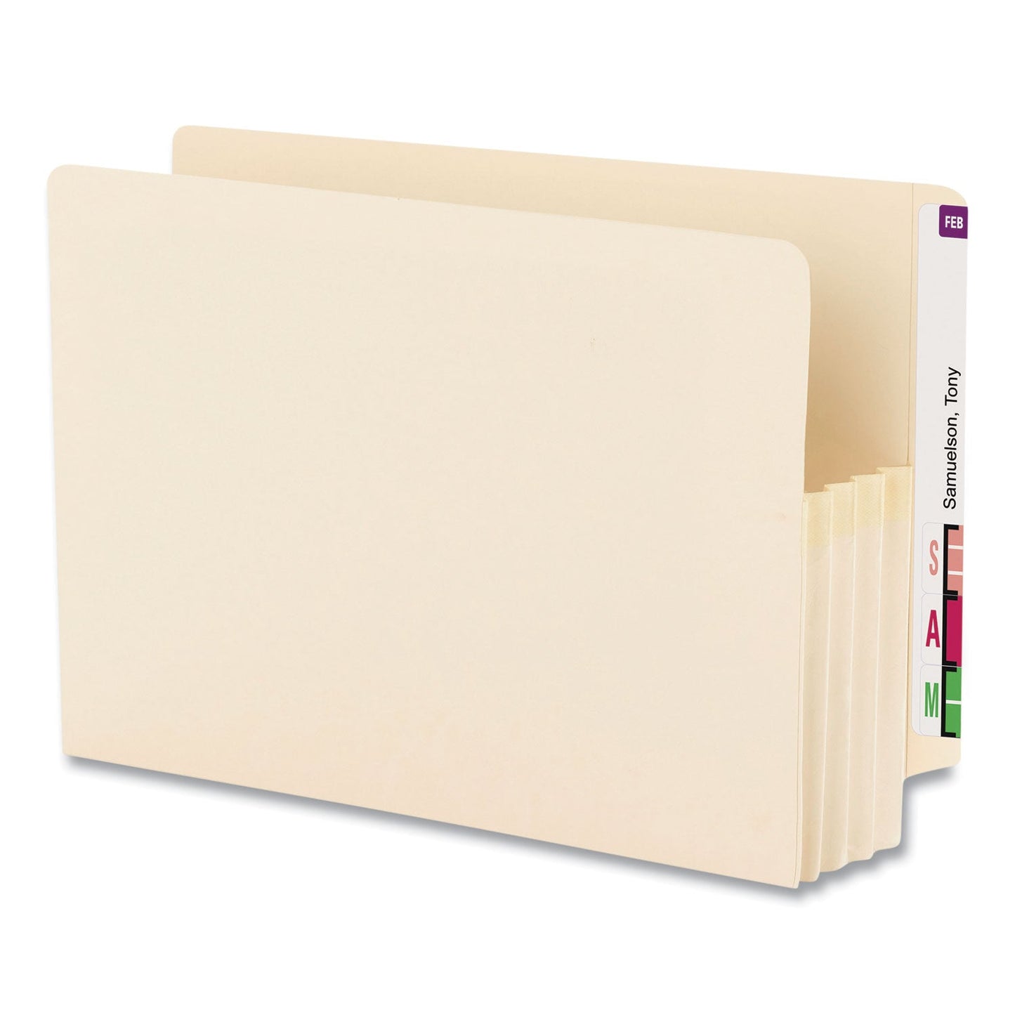 Smead Manila End Tab File Pockets, 3.5" Expansion, Legal Size, Manila, 25/Box