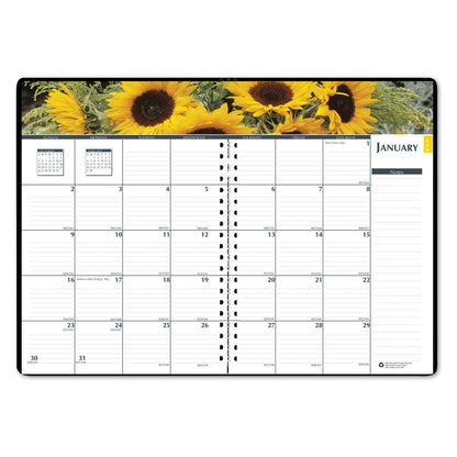 House of Doolittle Earthscapes Recycled Weekly/Monthly Planner, Gardens of the World Photography, 10 x 7, Black Cover, 12-Month (Jan-Dec): 2023