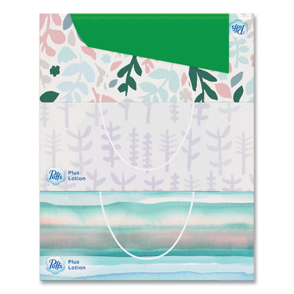 Puffs Plus Lotion Facial Tissue, 2-Ply, White, 124/Box, 3 Box/Pack