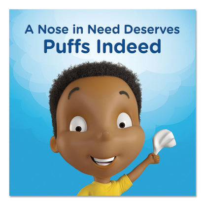 Puffs Plus Lotion Facial Tissue, 2-Ply, White, 124/Box, 3 Box/Pack, 8 Packs/Carton