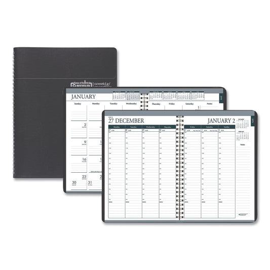 House of Doolittle Recycled Monthly Weekly 7 Day Planner, 8.75 x 6.88, Black Cover, 12-Month (Jan to Dec): 2023