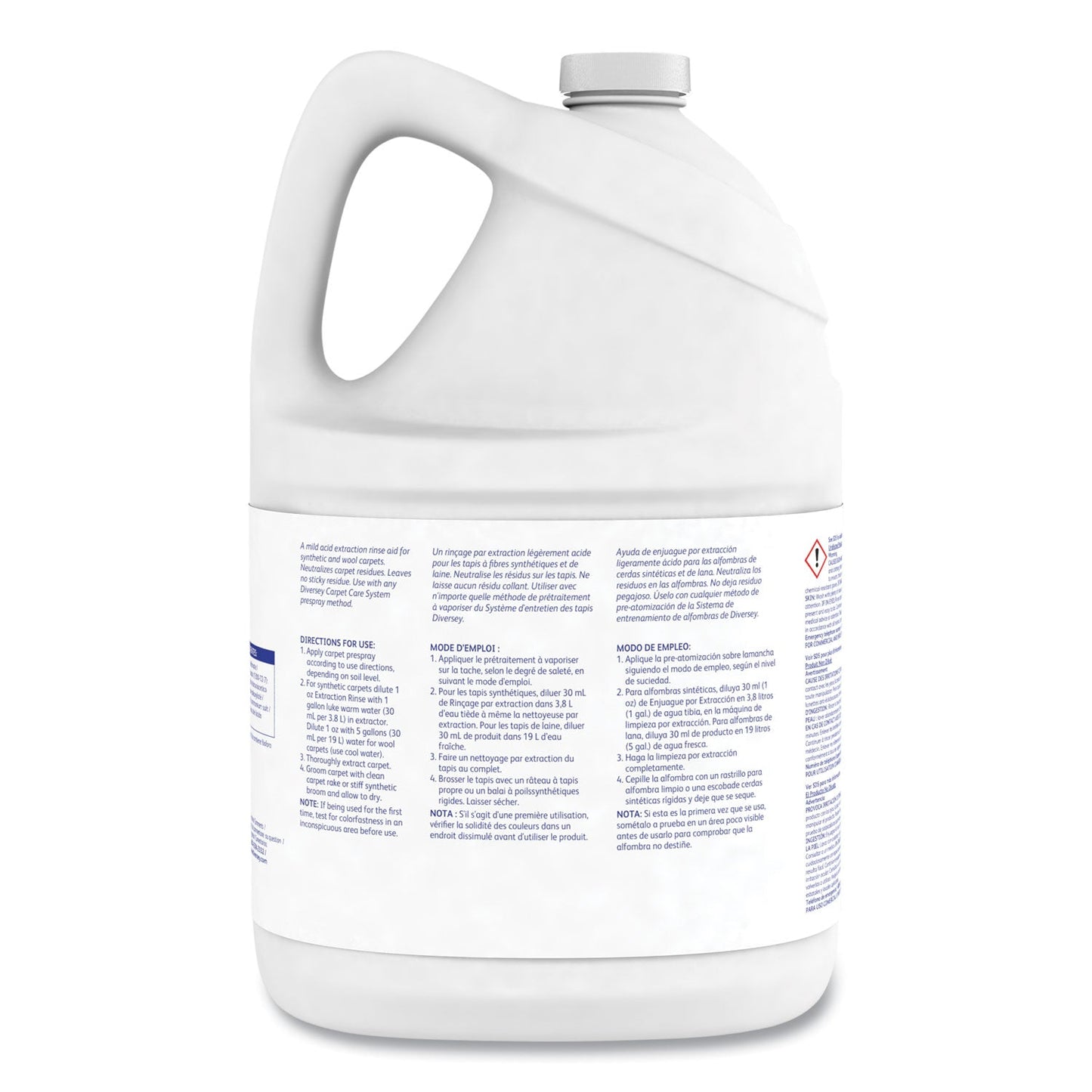 Diversey Carpet Extraction Rinse, Floral Scent, 1 gal Bottle, 4/Carton