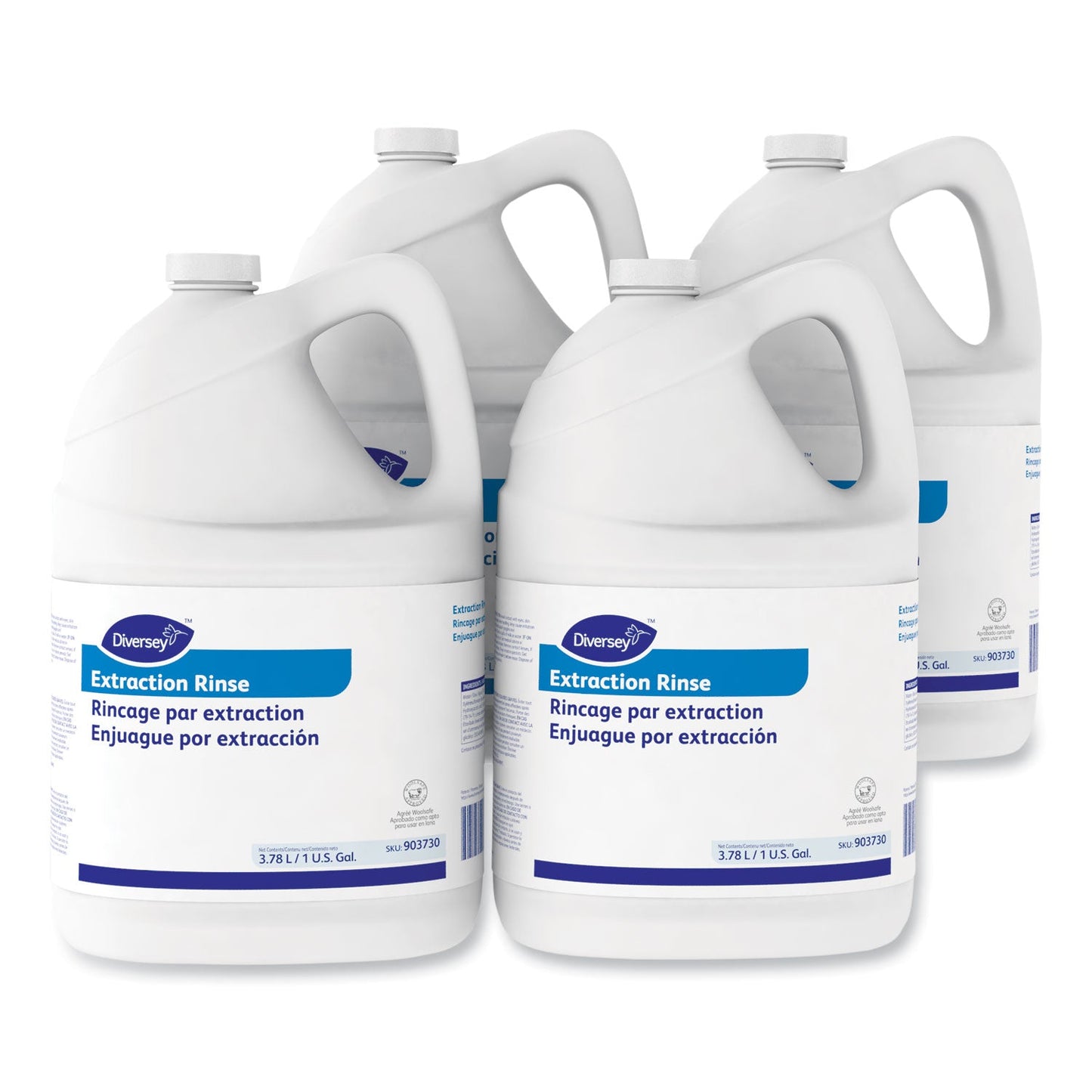 Diversey Carpet Extraction Rinse, Floral Scent, 1 gal Bottle, 4/Carton