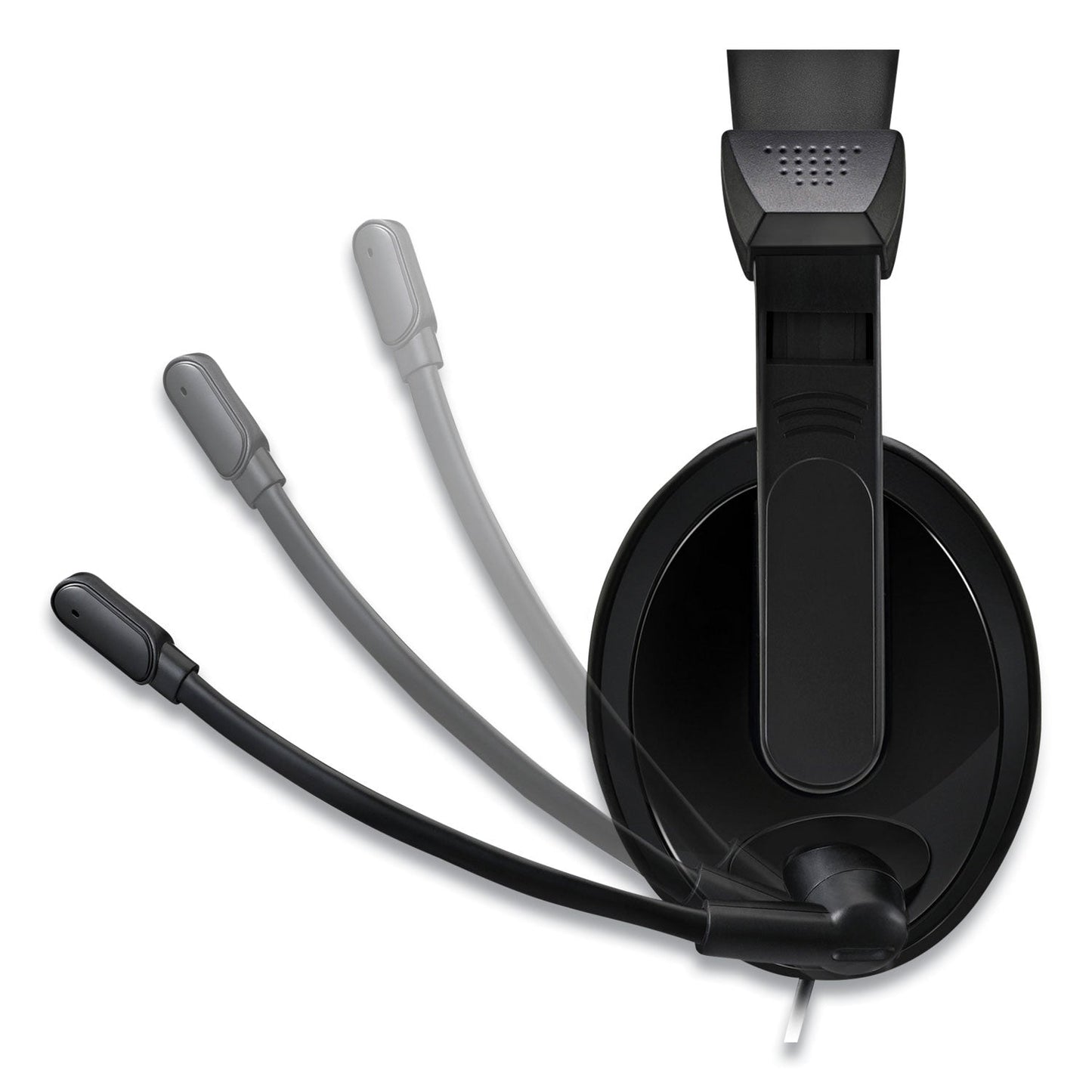 Adesso Xtream H5U Stereo Multimedia Headset with Mic, Binaural Over the Head, Black