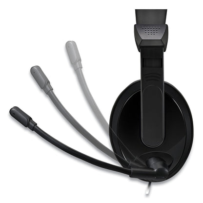Adesso Xtream H5U Stereo Multimedia Headset with Mic, Binaural Over the Head, Black