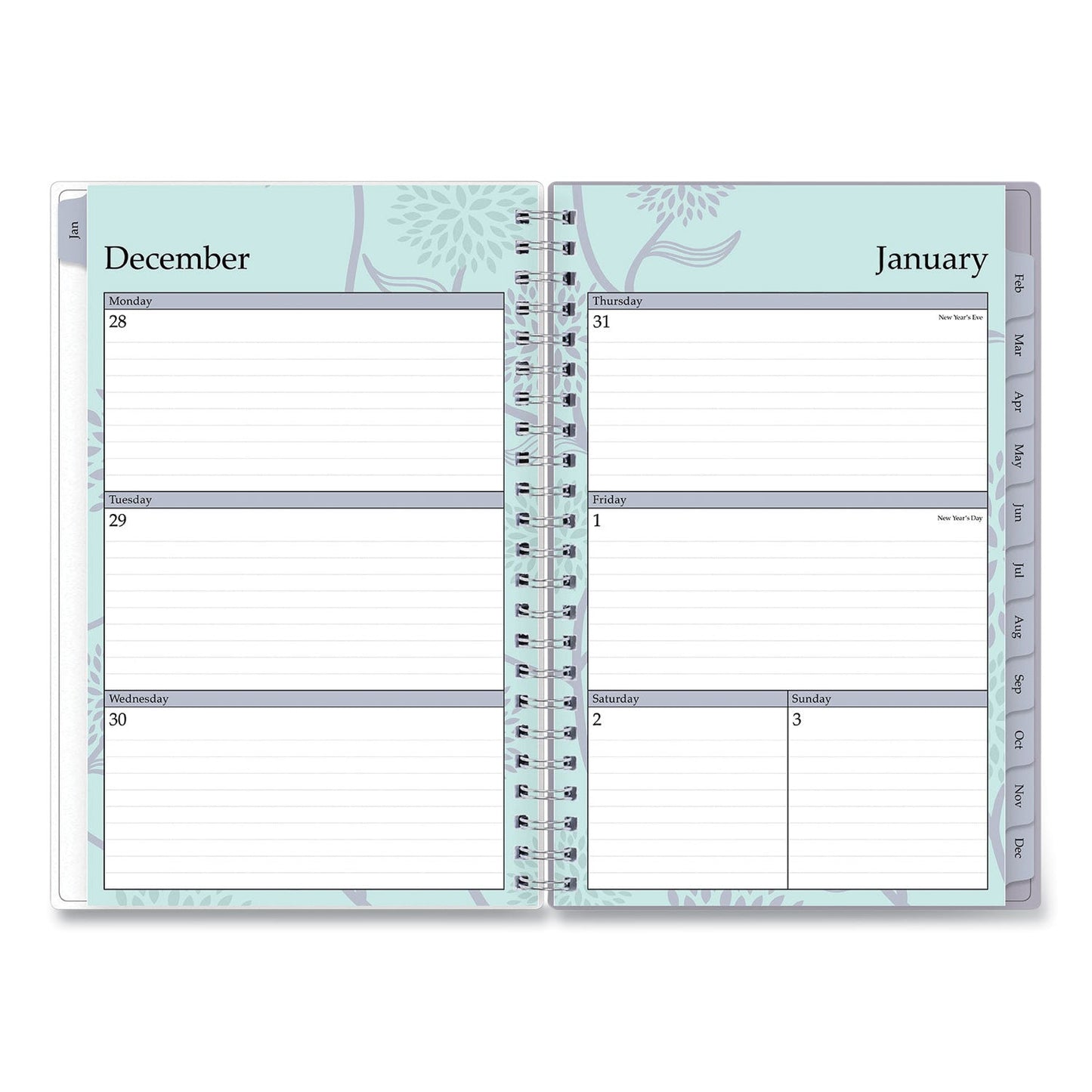 Blue Sky Rue Du Flore Weekly/Monthly Planner, Rue Du Flore Artwork, 8 x 5, Jade/Lavender Cover, 12-Month (Jan to Dec): 2023