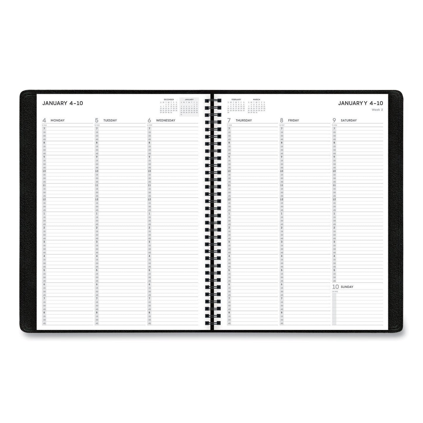 Blue Sky Aligned Weekly Appointment Planner, 11 x 8.25, Black Cover, 12-Month (Jan to Dec): 2023