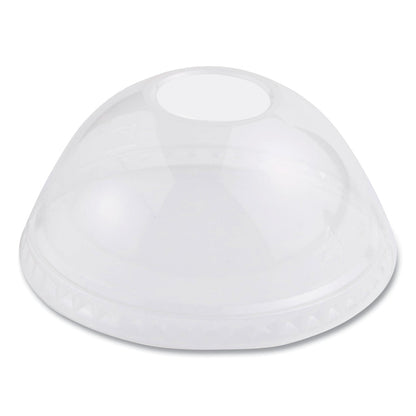 World Centric PLA Clear Cold Cup Lids, Dome Lid, Fits 9 oz to 24 oz Cups, 1,000/Carton