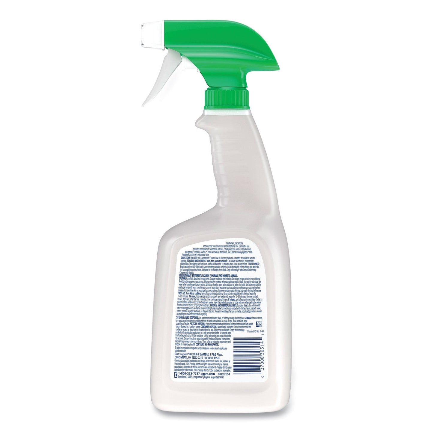 Comet Disinfecting Cleaner with Bleach, 32 oz, Plastic Spray Bottle, Fresh Scent