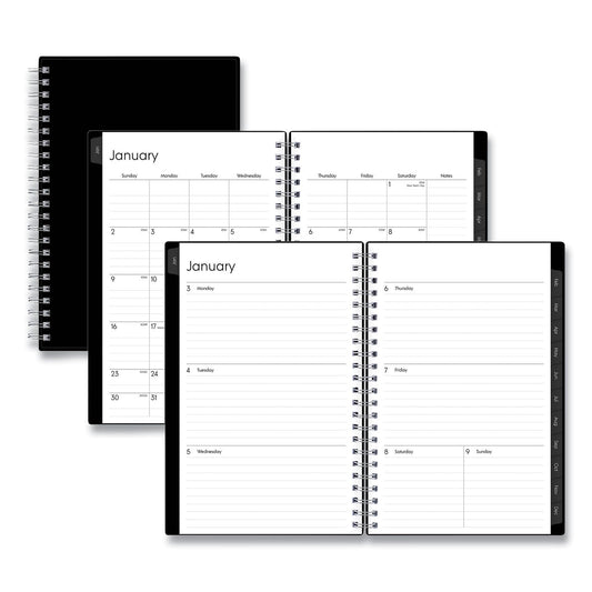Blue Sky Enterprise Weekly/Monthly Planner, Enterprise Formatting, 8 x 5, Black Cover, 12-Month (Jan to Dec): 2023