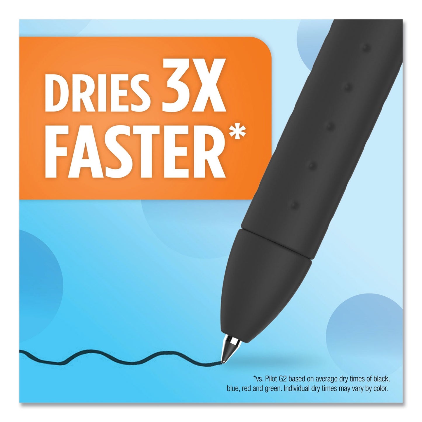 Paper Mate InkJoy Gel Pen, Retractable, Medium 0.7 mm, Black Ink, Black Barrel, Dozen