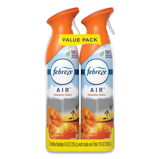 Febreze AIR, Hawaiian Aloha, 8.8 oz Aerosol Spray, 2/Pack