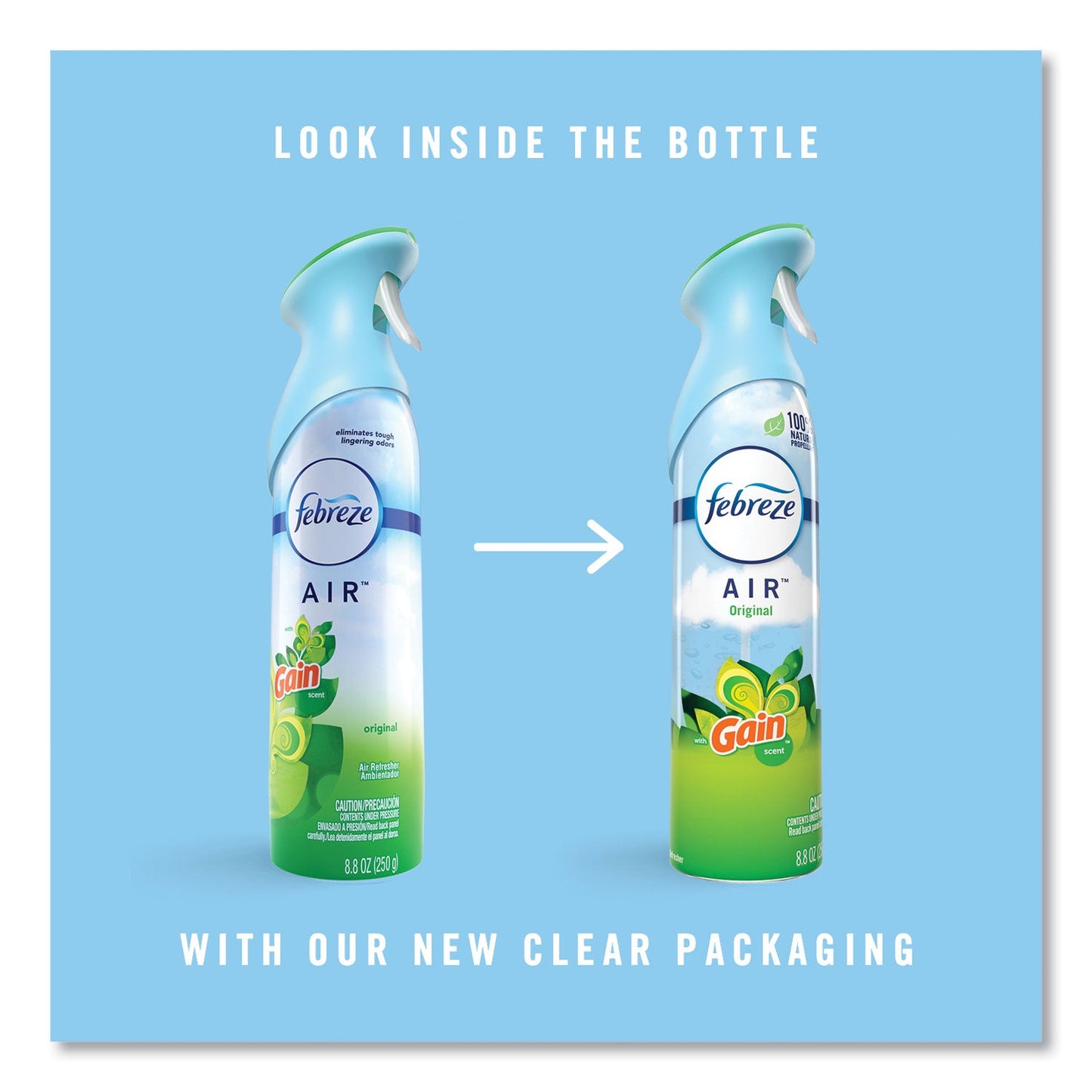 Febreze AIR, Gain Original, 8.8 oz Aerosol Spray, 2/Pack