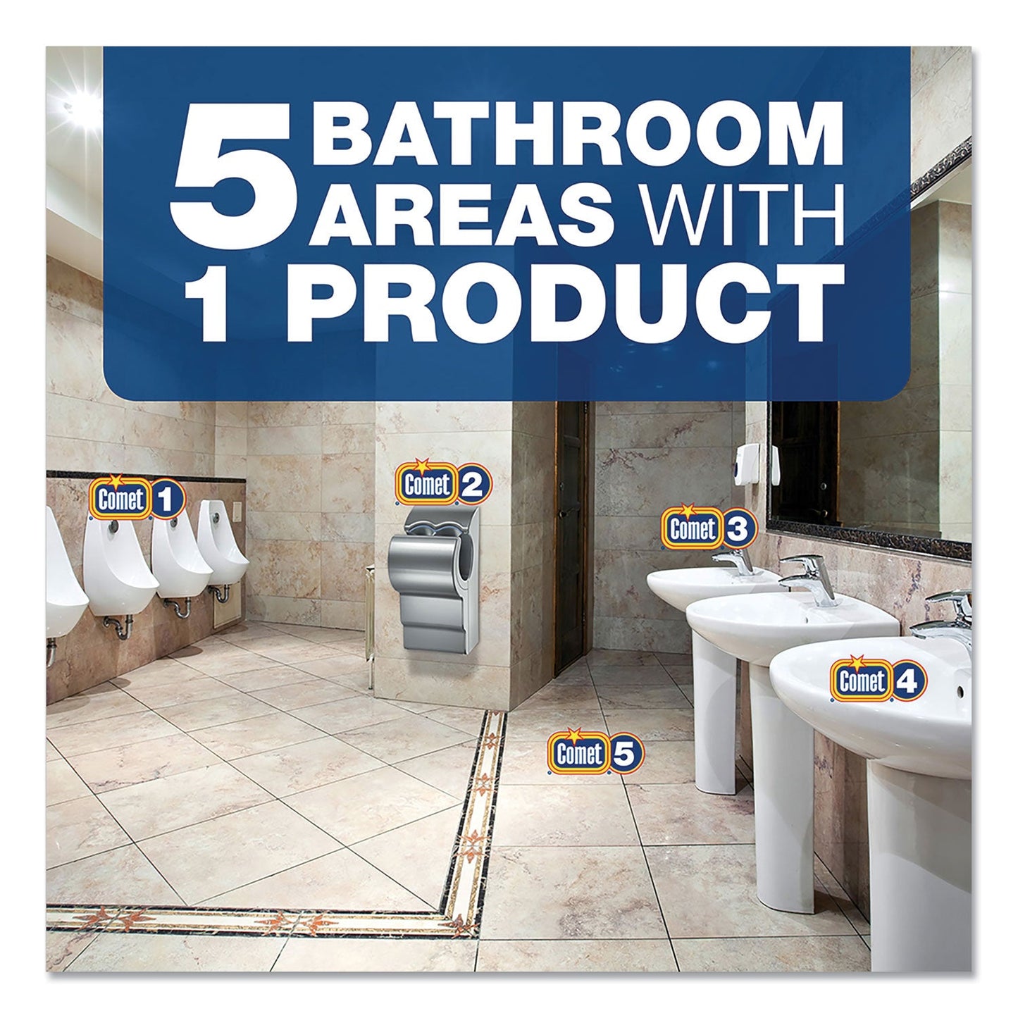 Comet Disinfecting-Sanitizing Bathroom Cleaner, One Gallon Bottle
