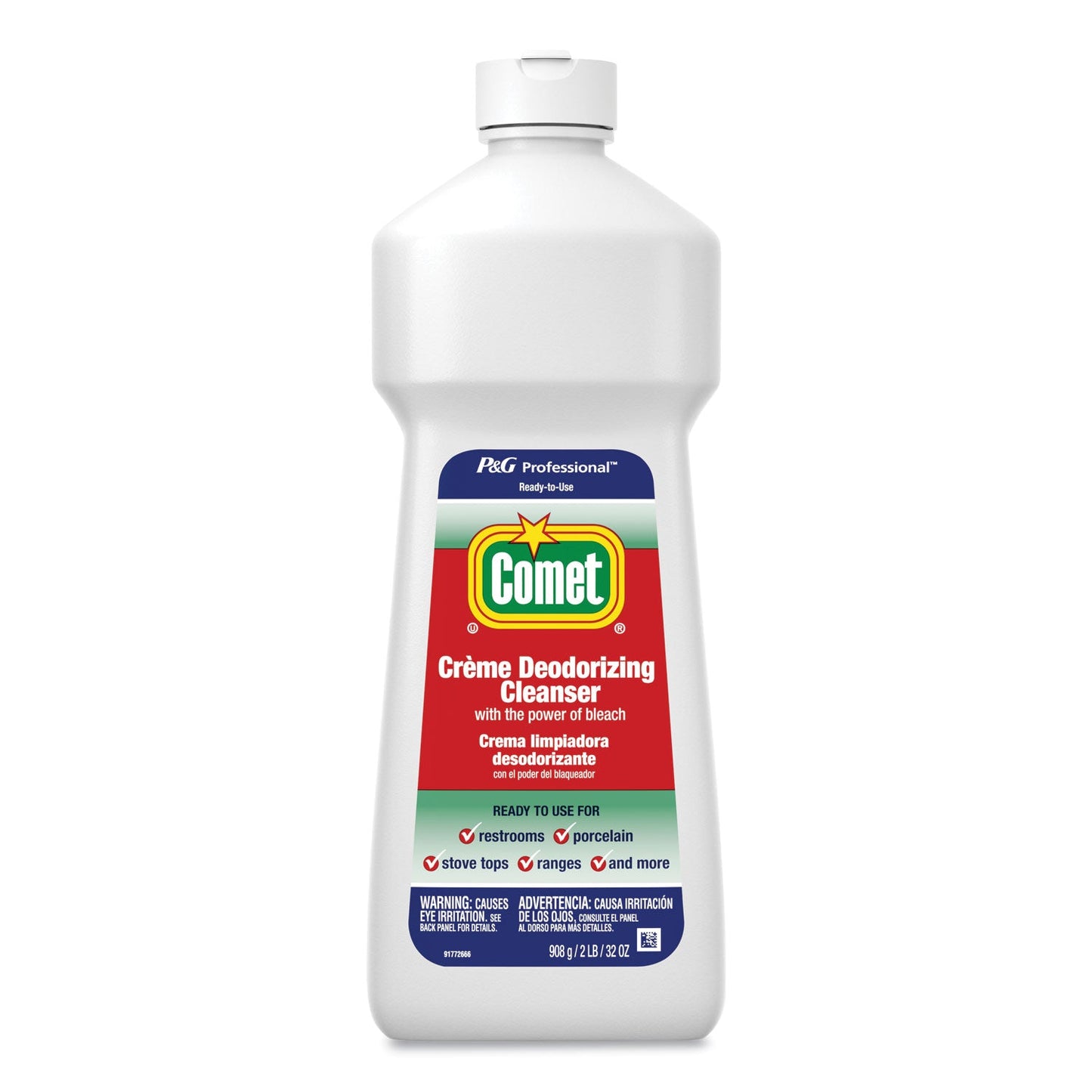 Comet Creme Deodorizing Cleanser, 32 oz Bottle, 10/Carton
