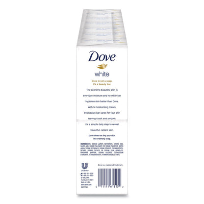 Dove White Beauty Bar, Light Scent, 3.75 oz, 72/Carton