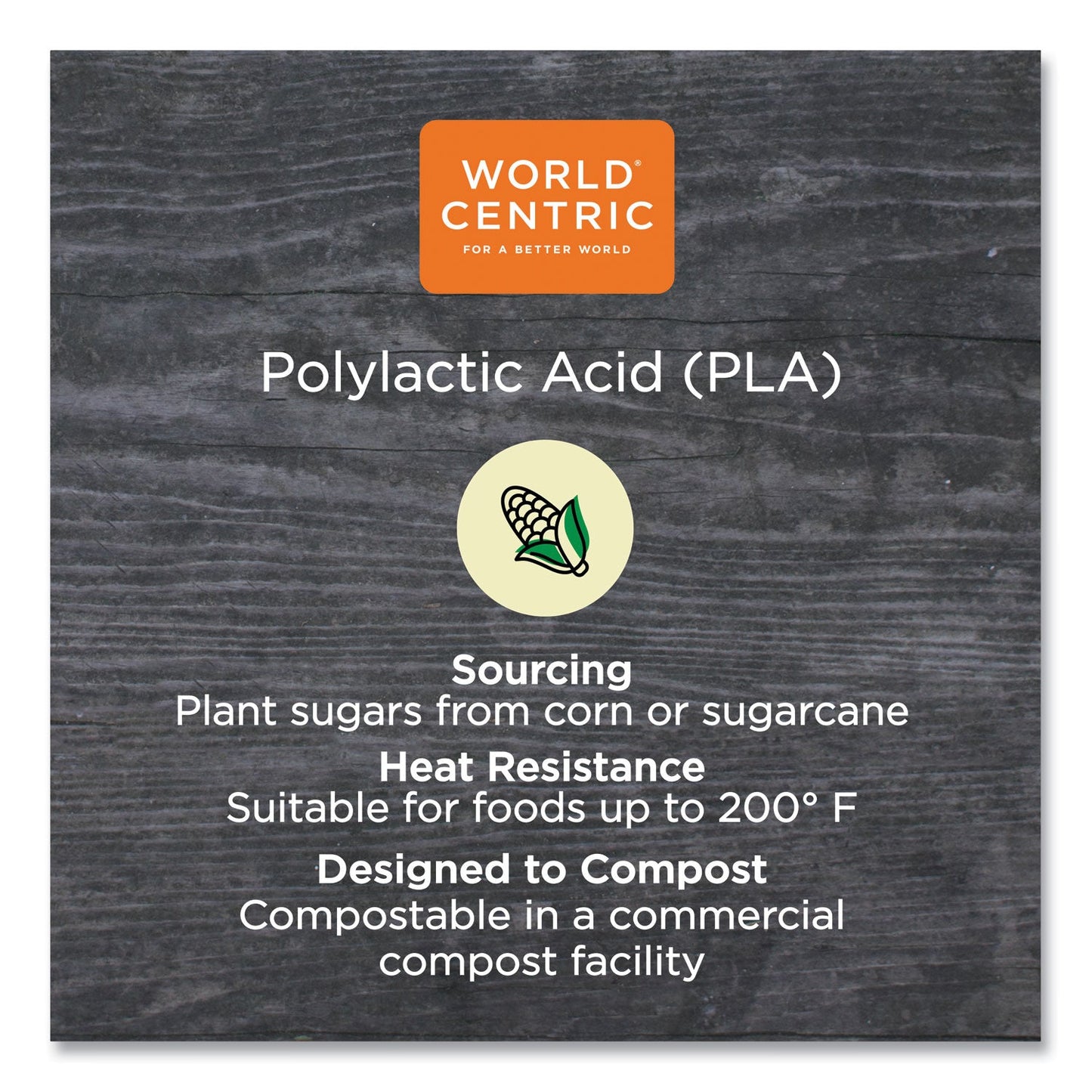 World Centric PLA Rectangular Deli Container Lids, 6.5 x 7.5 x 0.3, Clear, Plastic, 600/Carton