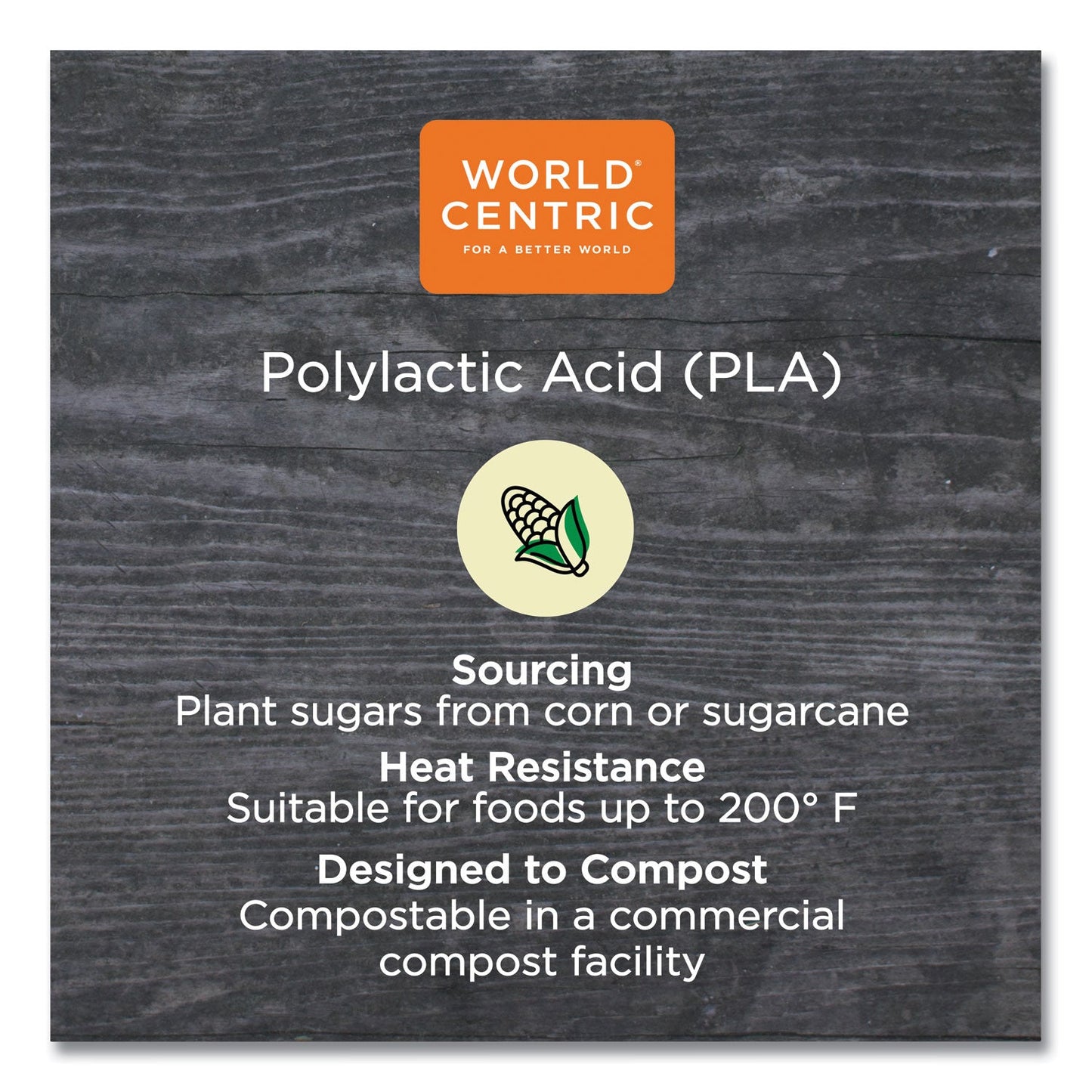 World Centric PLA Rectangular Deli Container Lids, 4.8 x 5.9 x 0.3, Clear, Plastic, 900/Carton