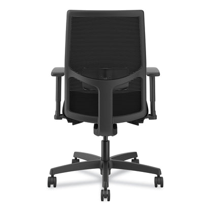 HON Ignition 2.0 4-Way Stretch Mid-Back Mesh Task Chair, Supports Up to 300 lb, 17" to 21" Seat Height, Black
