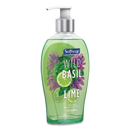 Softsoap Premium Liquid Hand Soap, Basil and Lime, 13 oz, 4/Carton