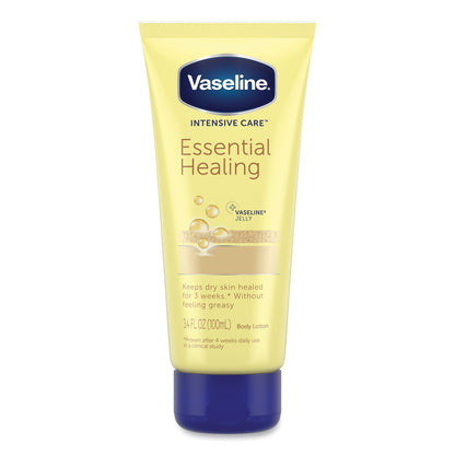 Vaseline Intensive Care Essential Healing Body Lotion, 3.4 oz Squeeze Tube, 12/Carton