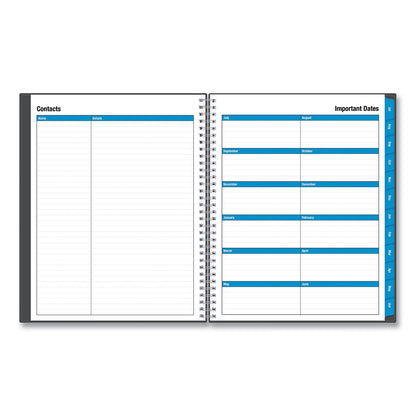 Blue Sky Collegiate Academic Year Weekly/Monthly Planner, 11 x 8.5, Charcoal Cover, 12-Month (July to June): 2022 to 2023