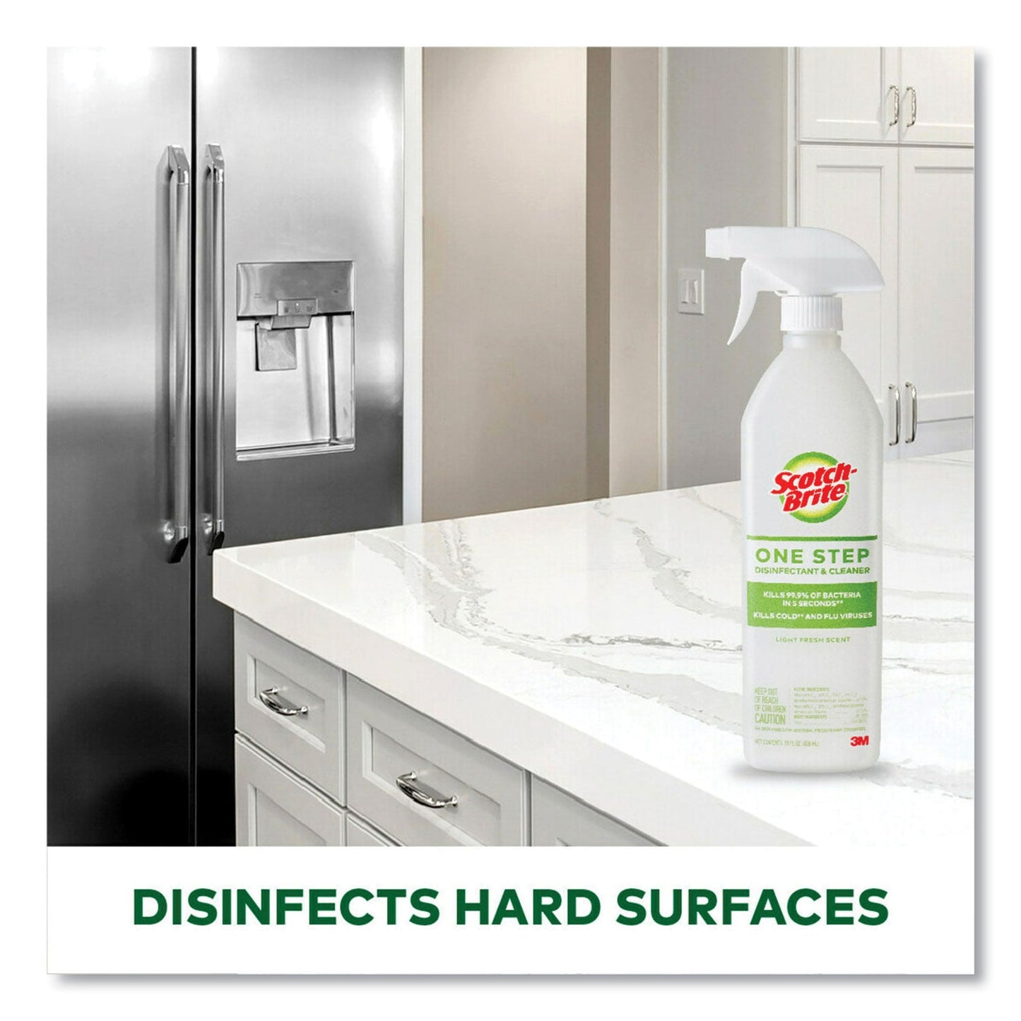 Scotch-Brite One Step Disinfectant and Cleaner, Light Fresh Scent, 28 oz Spray Bottle