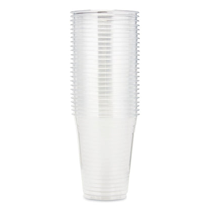 Dixie Clear Plastic PETE Cups, 16 oz, 50/Sleeve, 20 Sleeves/Carton