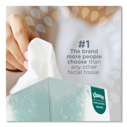 Kleenex Naturals Facial Tissue, 2-Ply, White, 90  Sheets/Box