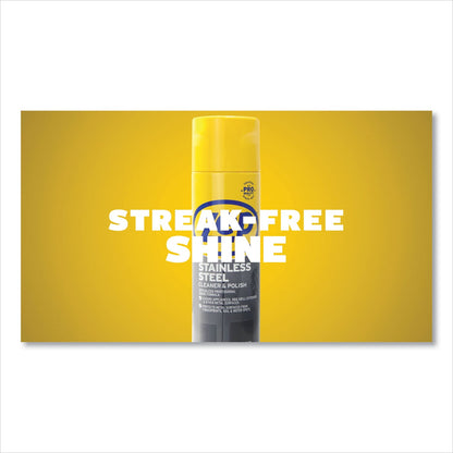 Zep Commercial Stainless Steel Polish, 14 oz Aerosol Spray, 12/Carton