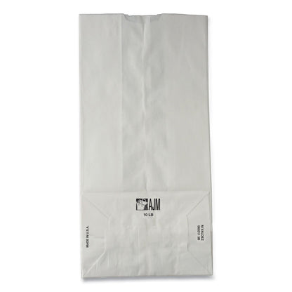 General Grocery Paper Bags, 35 lb Capacity, #10, 6.31" x 4.19" x 13.38", White, 500 Bags