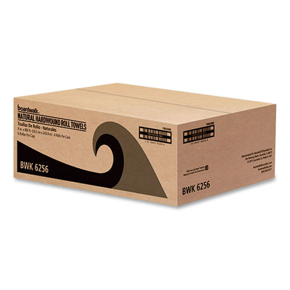 Boardwalk Hardwound Paper Towels, Nonperforated, 1-Ply, 8" x 800 ft, Natural, 6 Rolls/Carton