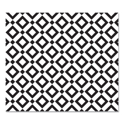 deflecto FashionMat Chair Mat, Rectangular, 35 x 40, Diamonds