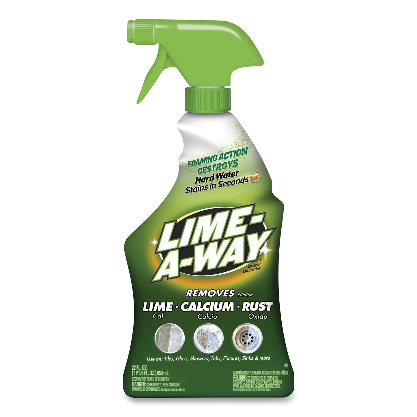 LIME-A-WAY Lime, Calcium and Rust Remover, 22 oz Spray Bottle