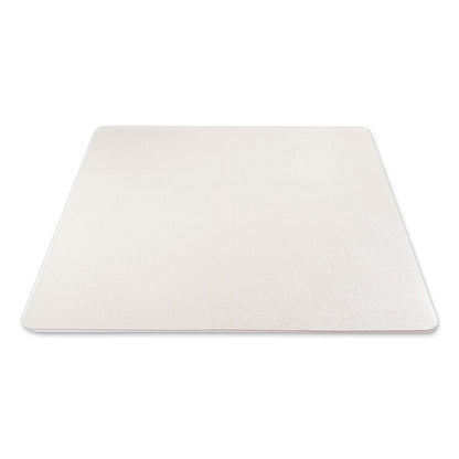 deflecto Antimicrobial Chair Mat, Medium Pile Carpet, 60 x 46, Rectangular, Clear