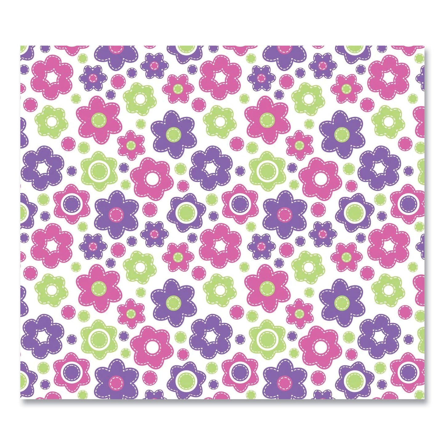 deflecto FashionMat Chair Mat, Rectangular, 35 x 40, Daisies