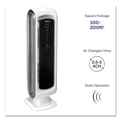 Fellowes AeraMax DX5 Small Room Air Purifier, 200 sq ft Room Capacity, White