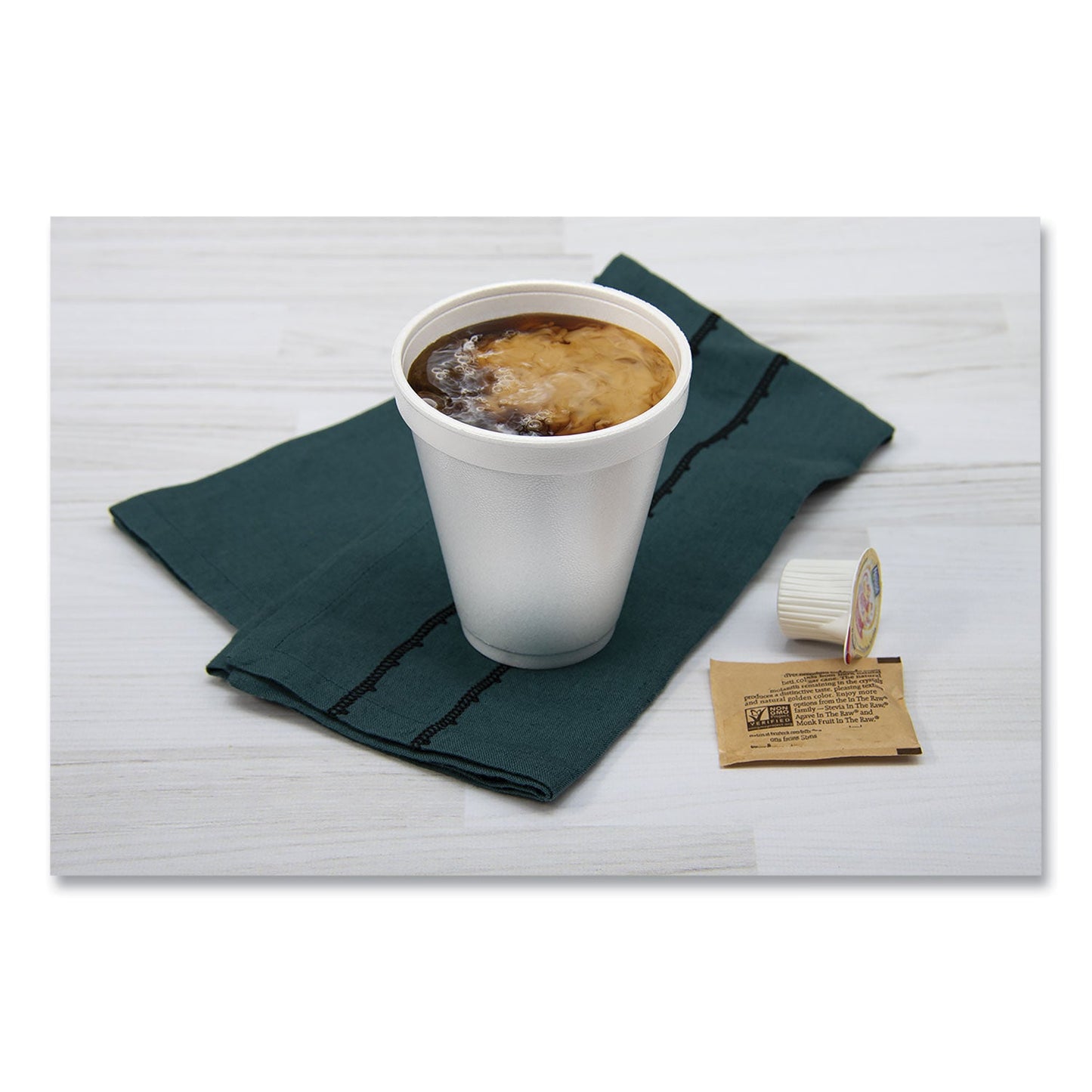 Dart Foam Drink Cups, 12 oz, White, 1,000/Carton