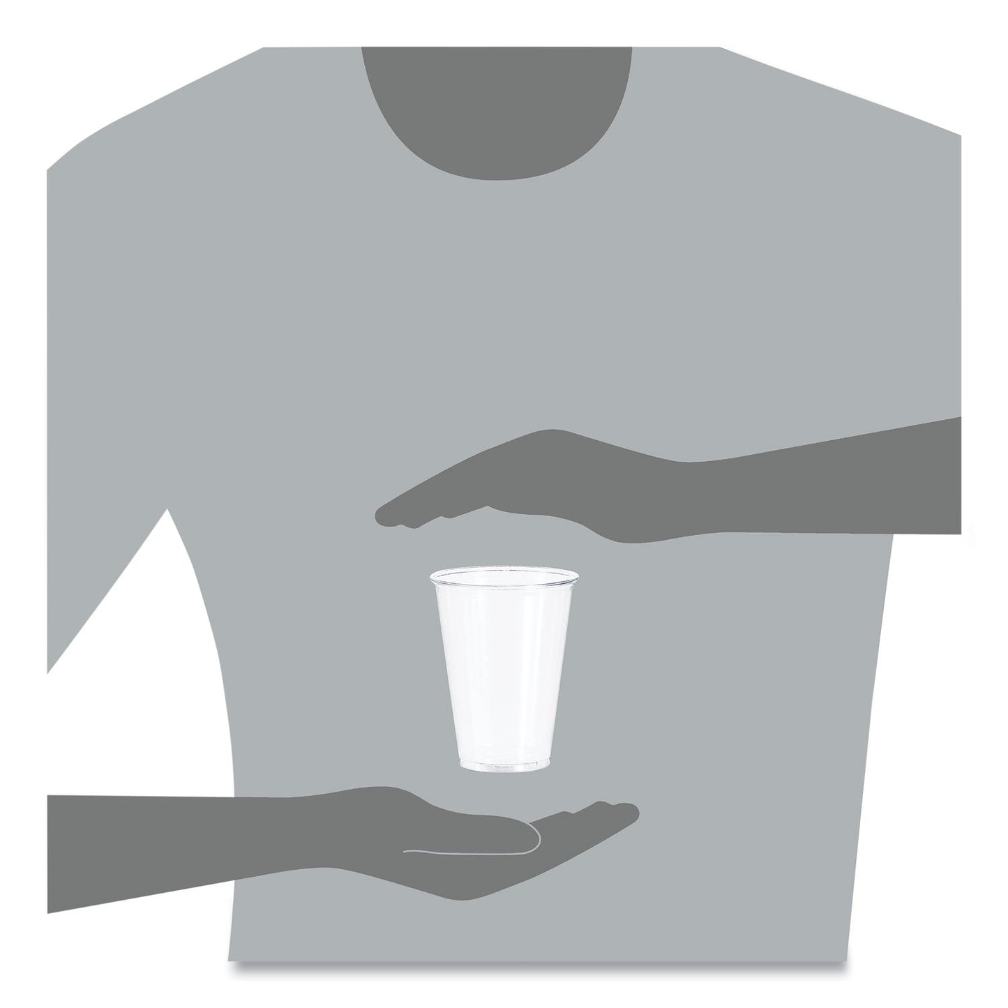Dart Ultra Clear PET Cups, 10 oz, Tall, 50/Bag, 20 Bags/Carton