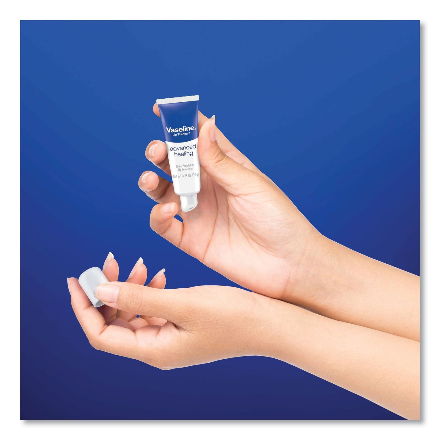 Vaseline Lip Therapy Advanced Lip Balm, Original, 0.35 oz Tube, 72/Carton