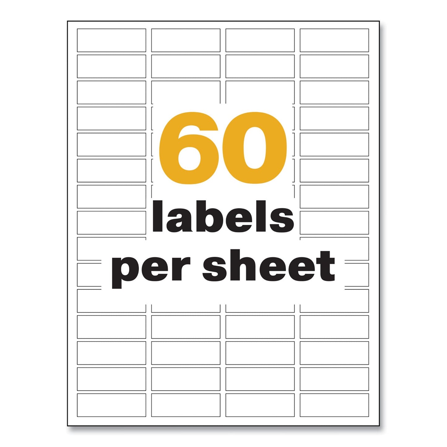 Avery UltraDuty GHS Chemical Waterproof and UV Resistant Labels, 0.5 x 1.75, White, 60/Sheet, 25 Sheets/Pack