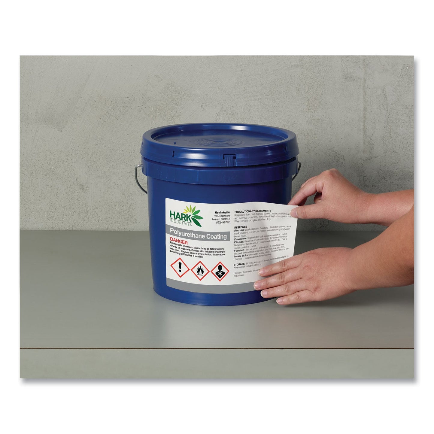 Avery UltraDuty GHS Chemical Waterproof and UV Resistant Labels, 4.75 x 7.75, White, 2/Sheet, 50 Sheets/Pack