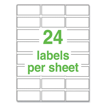 Avery UltraDuty GHS Chemical Waterproof and UV Resistant Labels, 1 x 2.5, White, 24/Sheet, 25 Sheets/Pack