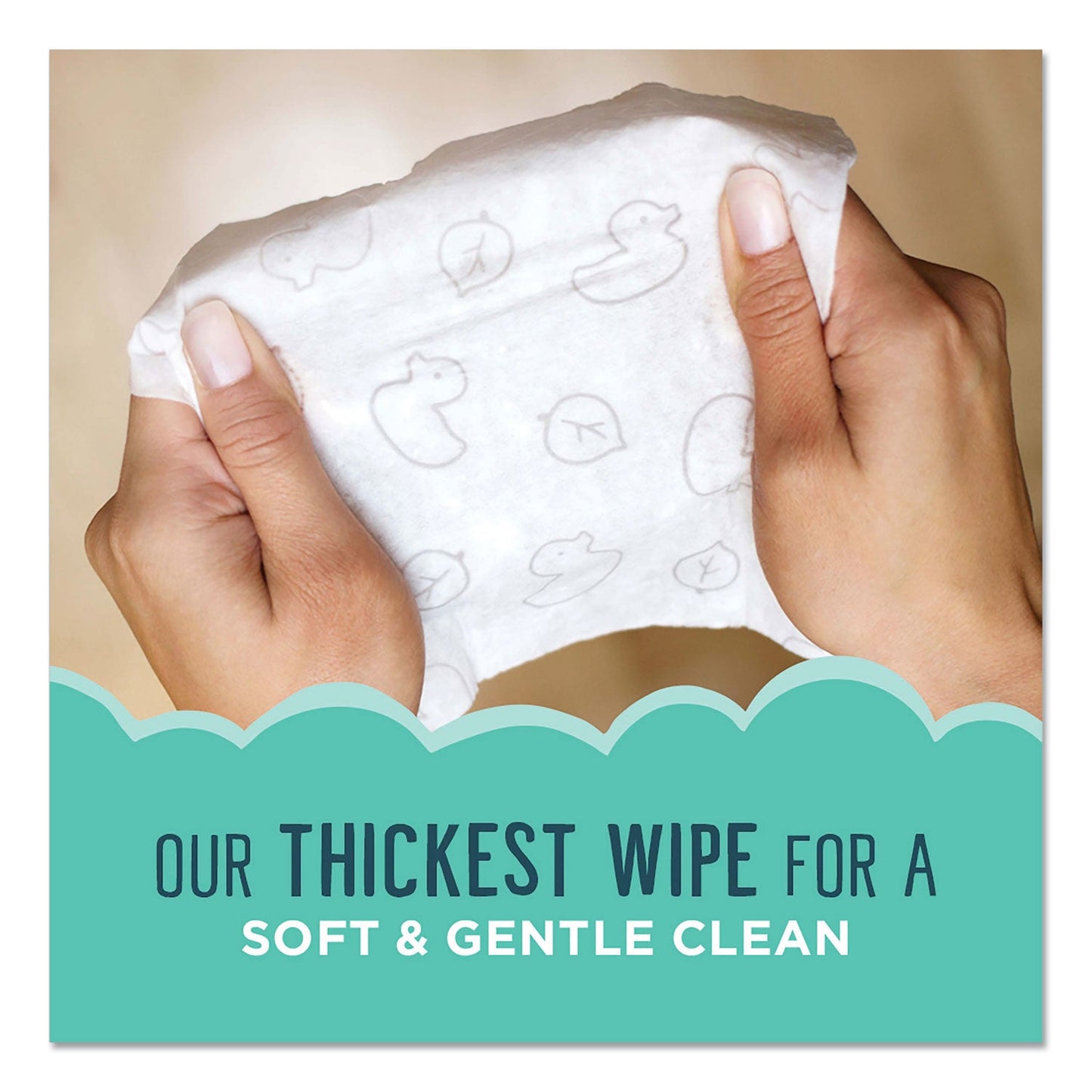 Seventh Generation Free and Clear Baby Wipes, 7 x 7, Unscented, White, 64/Flip-Top Pack