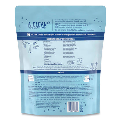 Seventh Generation Natural Laundry Detergent Packs, Powder, Unscented, 45 Packets/Pack