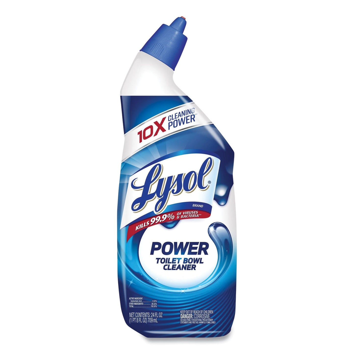 LYSOL Disinfectant Toilet Bowl Cleaner, Wintergreen, 24 oz Bottle, 9/Carton