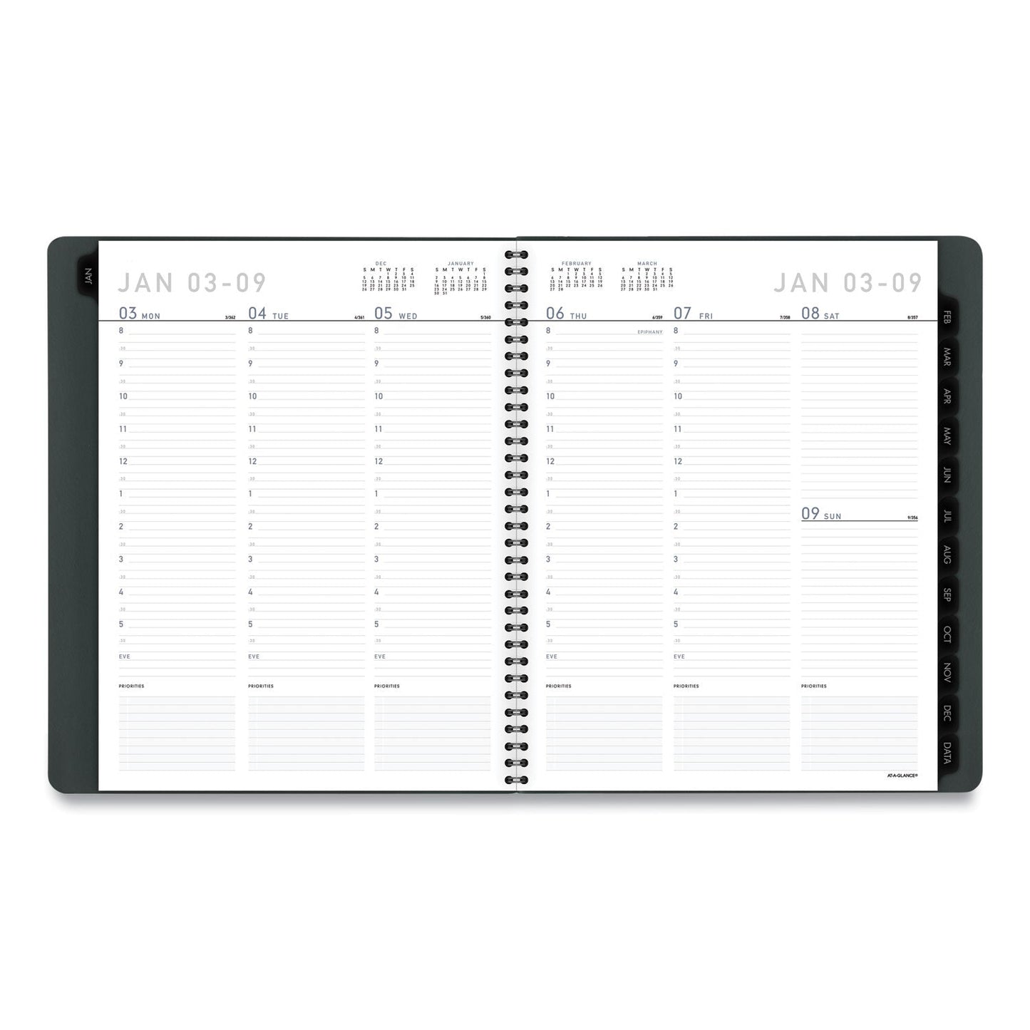 AT-A-GLANCE Contemporary Weekly/Monthly Planner, 11 x 8.25, Forest Green Cover, 12-Month (Jan to Dec): 2023