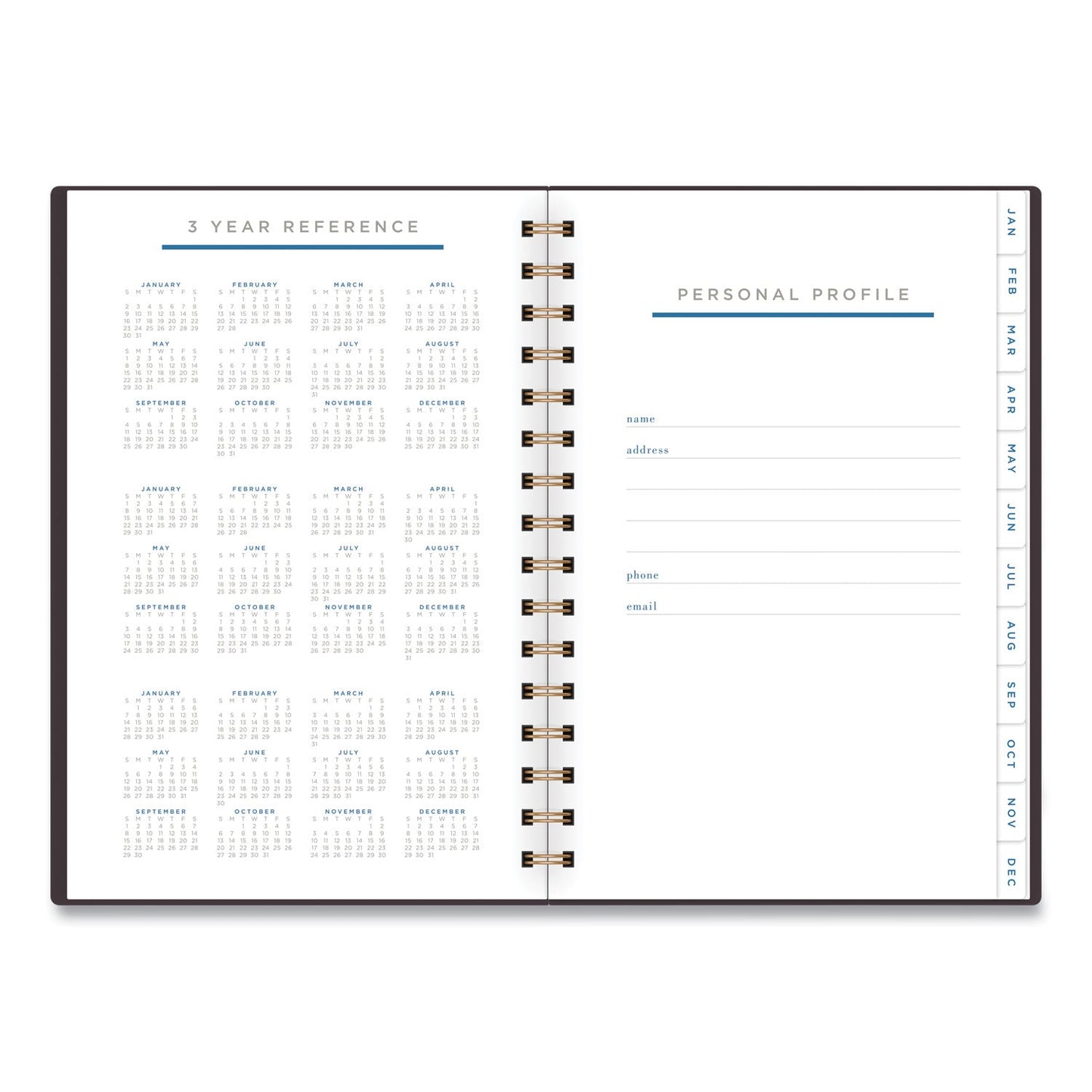 AT-A-GLANCE Signature Lite Weekly/Monthly Planner, 8.5 x 5.75, Maroon Cover, 12-Month (Jan to Dec): 2023